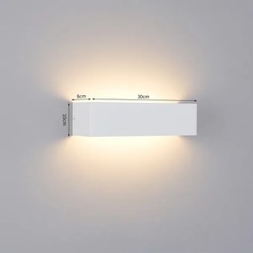 Brilagi - Lampada da parete LED per esterni DONNANI LED/12W/230V 30 cm bianco IP44