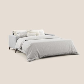 Kafka divano letto matrimoniale in morbido tessuto impermeabile T02 grigio chiaro
