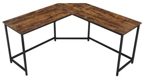 Scrivania angolare SOLEA marrone/nero