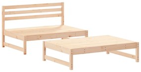 Set Salotto da Giardino 2 pz in Legno Massello di Pino