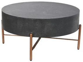 Tavolino da Caffè DKD Home Decor Metallo Alluminio 90 x 90 x 45 cm Legno di mango