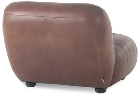 Poltrona marrone con rivestimento in pelle Wyatt – Dutchbone