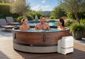 Vasca Idromassaggio da Esterno Spa Riscaldata 173x173x65 cm 6 Posti Wi-Fi Duet Diva Smart...