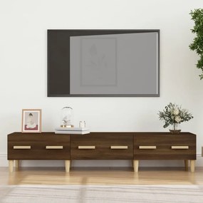 Mobile tv rovere marrone 150x34,5x30 cm in legno multistrato