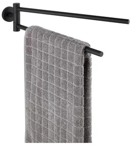 WENKO 24238100-Porta asciugamani BOSIO BLACK 5,5x43 cm acciaio inox/argento