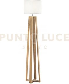 Piantana berry legno naturale 1 luce attacco e27 35x165cm con paral...