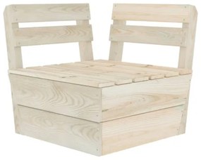 Set Divani da Giardino su Pallet 9 pz in Legno Abete Impregnato