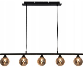 Lampadario a sospensione con filo IMAGINE 5xG9/40W/230V nero/fumé