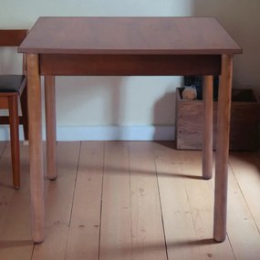 Tavolo fisso in legno con gamba Tonda RISTORANTE misura 90x90 NOCE