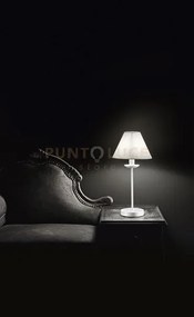 Lumetto in metallo verniciato bianco ducale 1 luce attacco e14