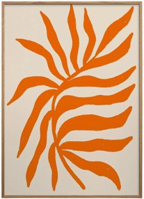 Stampa digitale incorniciata Orange Silhouette Textured Branch