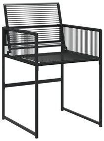 Set da pranzo da giardino 15 pz nero in polyrattan