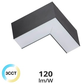 Angolo LED luminoso 8W per Lampade Lineari CCT, Nero Colore Bianco Variabile CCT