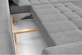 Divano letto angolare grigio chiaro (penisola a destra) Balitco - Ropez