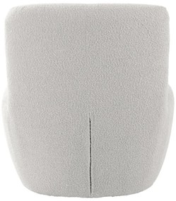 Poltrona bianca in tessuto bouclé Ada - Leitmotiv