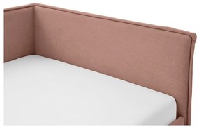 Letto da bambini con sponde rosa imbottito con contenitore con rete inclusa 120x200 cm Fun – Meise Möbel
