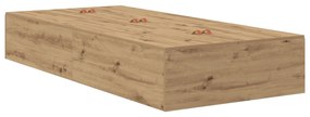 Struttura letto con contenitore in rovere artisan 90x200 cm