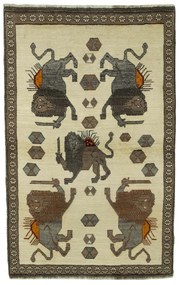 Gabbeh Tappeto 120 x 190 Beige (Iran) Annodato A Mano