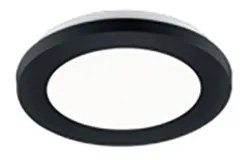 Pannello LED rotondo nero 17 cm incl. LED dimmerabile a 3 livelli - Lope