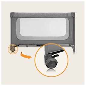 Lionelo - Lettino da viaggio JASMIN EASY FOLD Grey Stone