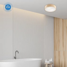 Plafoniera bagno NATURAL 3xE27/15W/230V IP54 pino Ø 37 cm