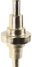 Lampada da tavolo Art Déco dorata con paralume in velluto nero 40 cm - Diverso