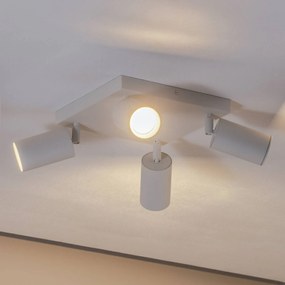 Argon Faretto da soffitto Sado, bianco, acciaio, orientabile, a 4 luci