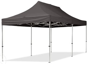 TOOLPORT 3x6m gazebo pieghevole con laterali (finestre panoramiche), ECONOMY alluminio, grigio scuro - (59024)