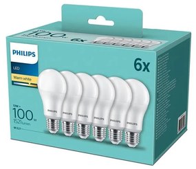 SET 6xLampadine LED Philips A60 E27/13W/230V 2700K