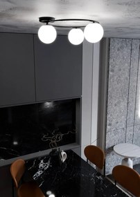 Lampada da soffitto in acciaio SOPRA 3 da interno 3xE14