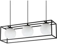 Lampadario A Sospensione Contemporaneo Lingotto Metallo Nero E14 28W Ip20