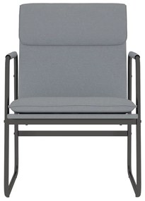 Sedia lounge grigio chiaro 55x64x80 cm in tessuto