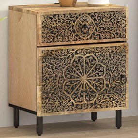 Comodino 50x33x60 Cm İn Legno Massello Di Mango /