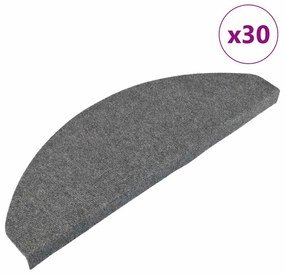 Tappetini Autoadesivi Per Scale 30 Pz Grigi 65x22,5x3,5 Cm /