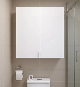 Pensile bagno Essential bianco in truciolare SENSEA, 2 ante apertura da sinistra e destra P 32 x L 50 x H 62 cm