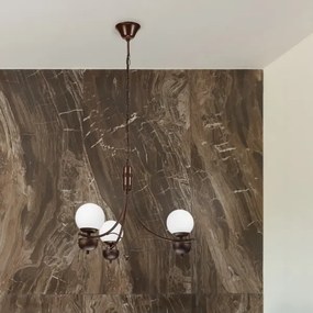 Brilagi - LED Lampadario a sospensione con catena COTTAGE 3xG9/40W/230V quercia/bianco