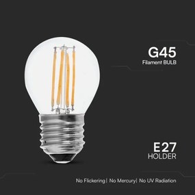 Lampadina LED FILAMENT G45 E27/6W/230V 6500K