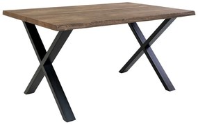 Tavolo da pranzo con piano in rovere massiccio Fumé, 140 x 95 cm Toulon - House Nordic