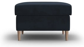 Poggiapiedi blu scuro con rivestimento in velluto Kyoto – Cosmopolitan Design