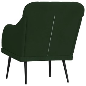 Poltrona verde scuro 63x76x80 cm velluto