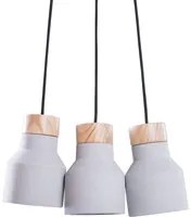 Lampada da soffitto a 3 punti luce in color grigio e marrone Industriale moderno