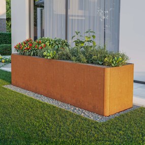 PRIMEYARD 300 x 80 x 80 cm Orto rialzato, acciaio corten, look ruggine - (GFPV01093)