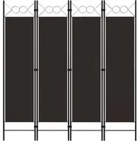 Paravento a 4 Pannelli Marrone 160x180 cm 320703