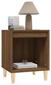 Comodino rovere marrone 40x35x50 cm