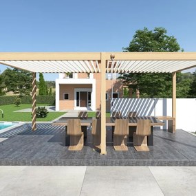 Pergola bioclimatica Ombréa autoportante 3x6M in alluminio