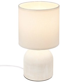 Lampada Da Tavolo Contemporanea Ino Ceramica Bianco 1 Luce E14