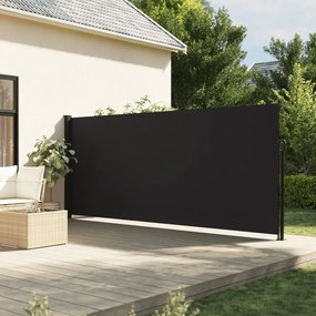 Tenda Da Sole Laterale Retrattile Nera 180x600 Cm /