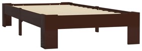 Giroletto marrone scuro in legno massello di pino 90x200 cm