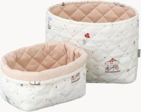 Set di 2 cestini in cotone organico Carousel