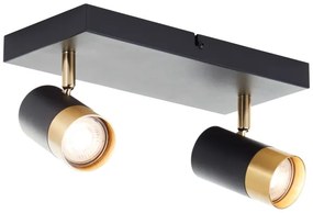 Brilliant - Faretto LED VIGOLO 2xGU10/5W/230V nero/oro